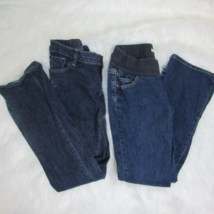 Bundle of Old Navy maternity blue jeans.  E